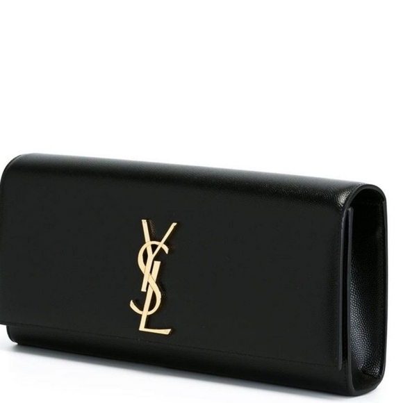 AUTHENTIC YSL Saint Laurent Monogram Kate Clutch Cavier Leather MSRP $1,450 - Picture 8 of 16